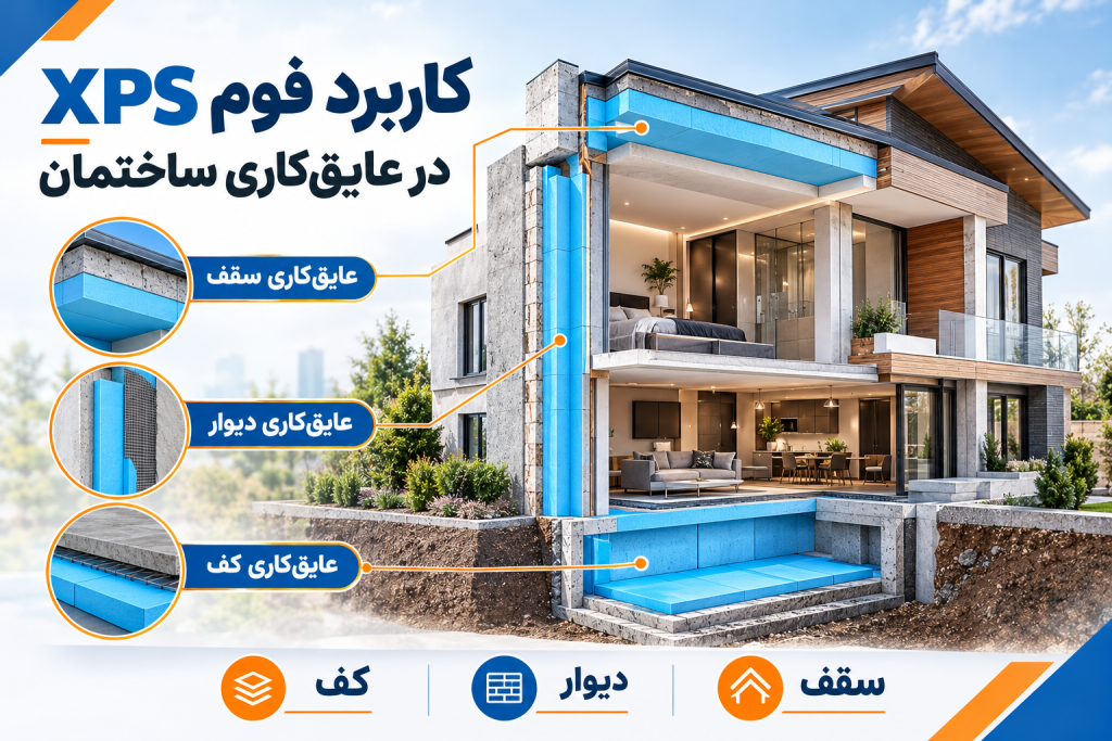 کاربرد فوم XPS در عایق‌کاری کف، دیوار و سقف